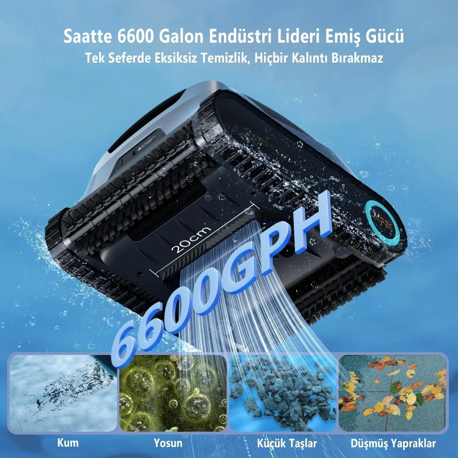 Aiper Scuba X1 Kablosuz Havuz Temizleme Robotu