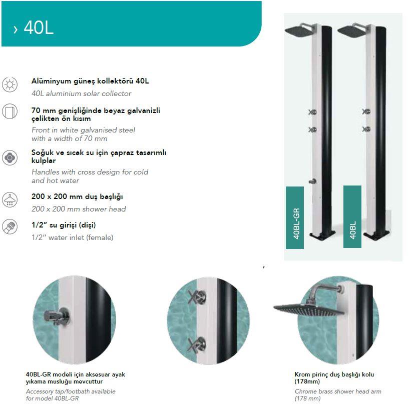 CRM 40L Havuz Duşu