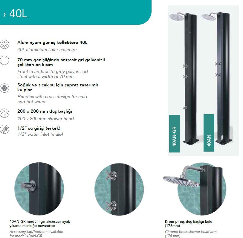 CRM 40L Havuz Duşu