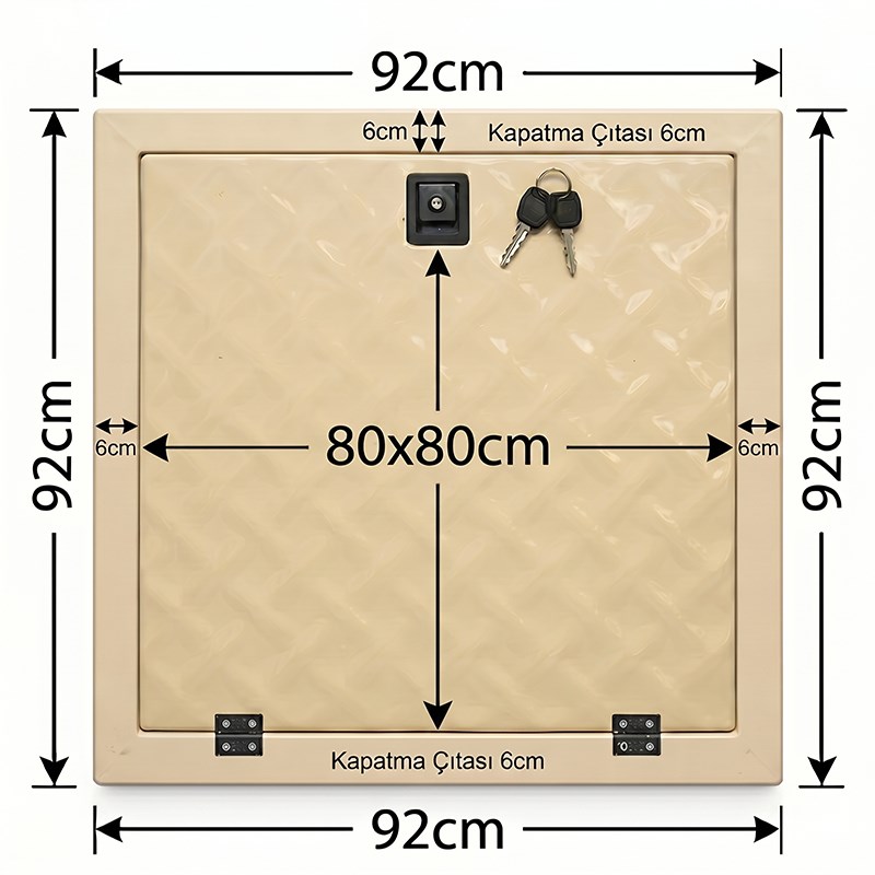 Havuz Makine Dairesi Kapağı 80x80 cm